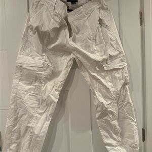 Sanctuary White Joggers with Relaxed Fit and Lightweight Fabric
